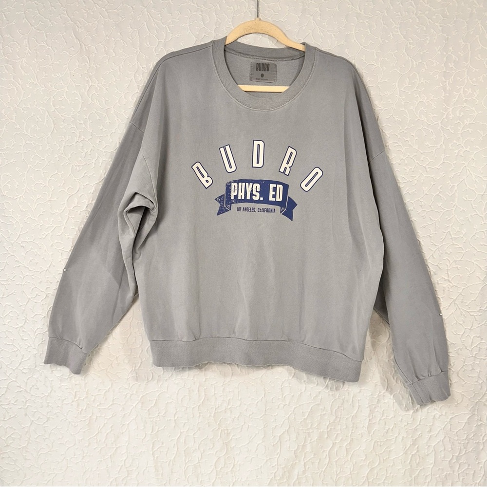 Budro Athletic Men's Shirt Size L Grey Long Sleeves Soft Casual Wear Cotton